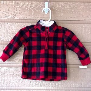 Just One You Infant Red Plaid Pullover Sweater